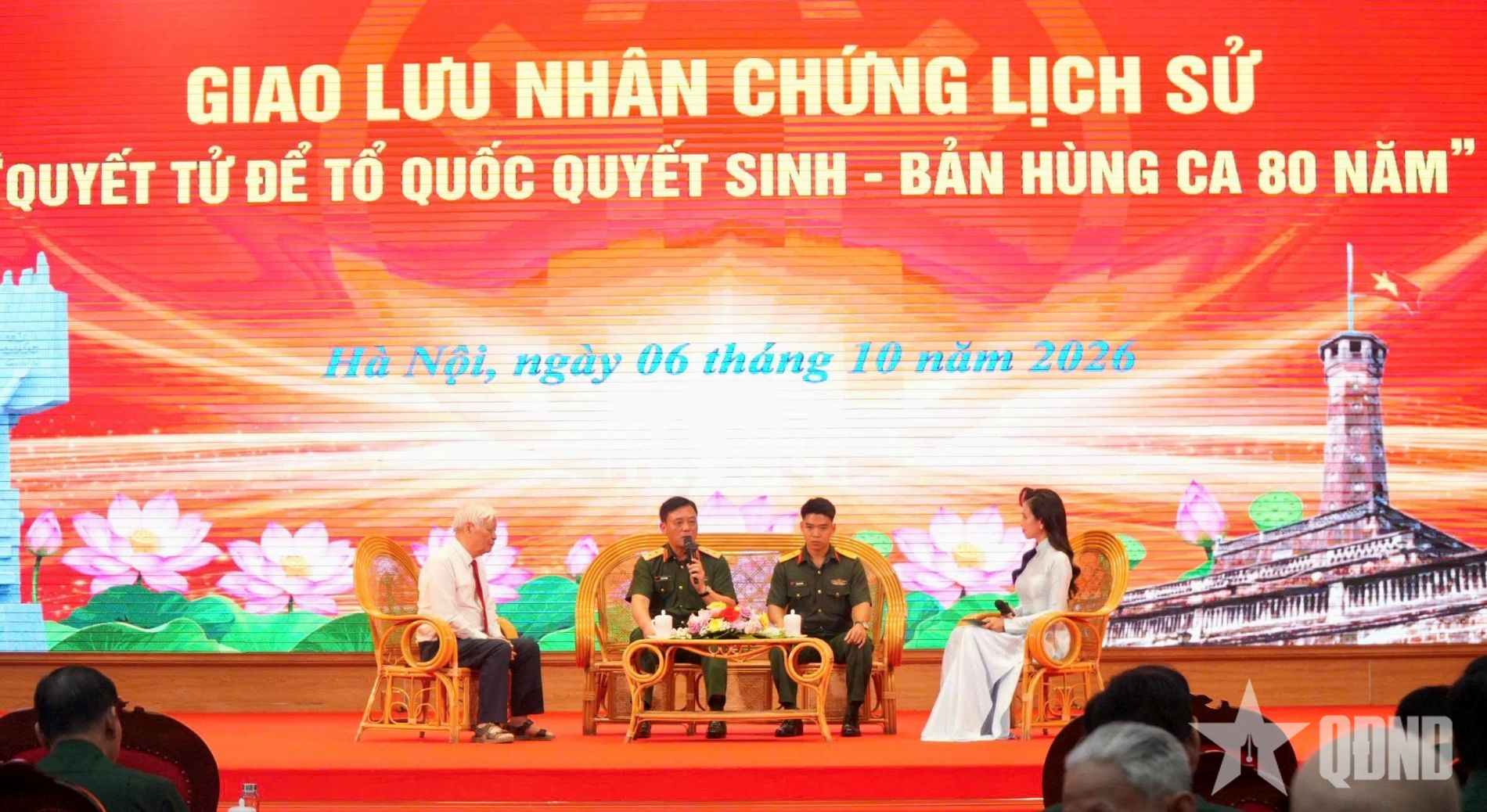 Giao lưu nhân chứng lịch sử “Quyết tử để Tổ quốc quyết sinh - Bản hùng ca 80 năm”